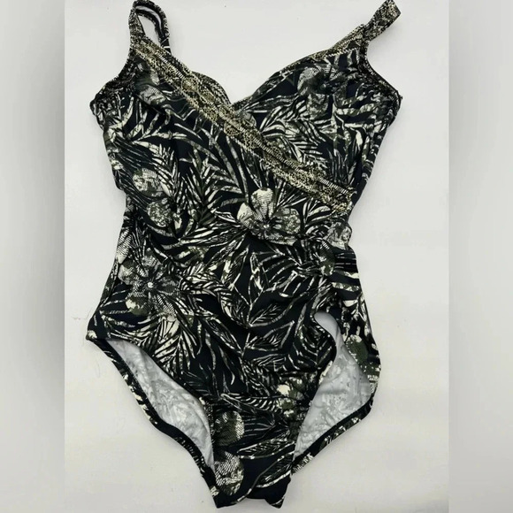 Miraclesuit Zahara It's A Wrap One Piece Swimsuit size 16 B2113 - Picture 7 of 9